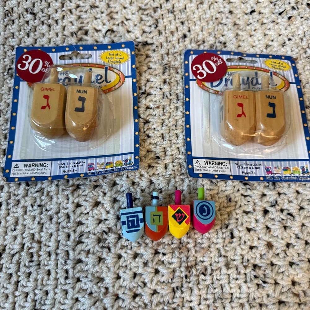 Colorful Dreidel Set